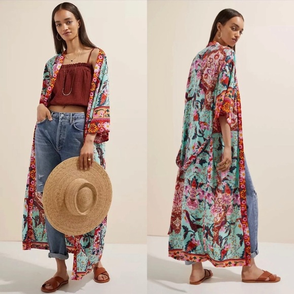 Anthropologie Riley kimono wrap robe, OS - Picture 2 of 2